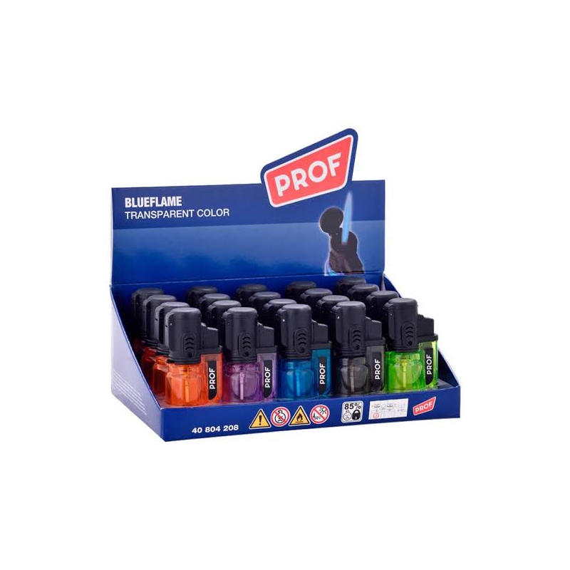 PROF PROF TIN SINGLE BLUEFLAME LIGHTERS x 20 40804208