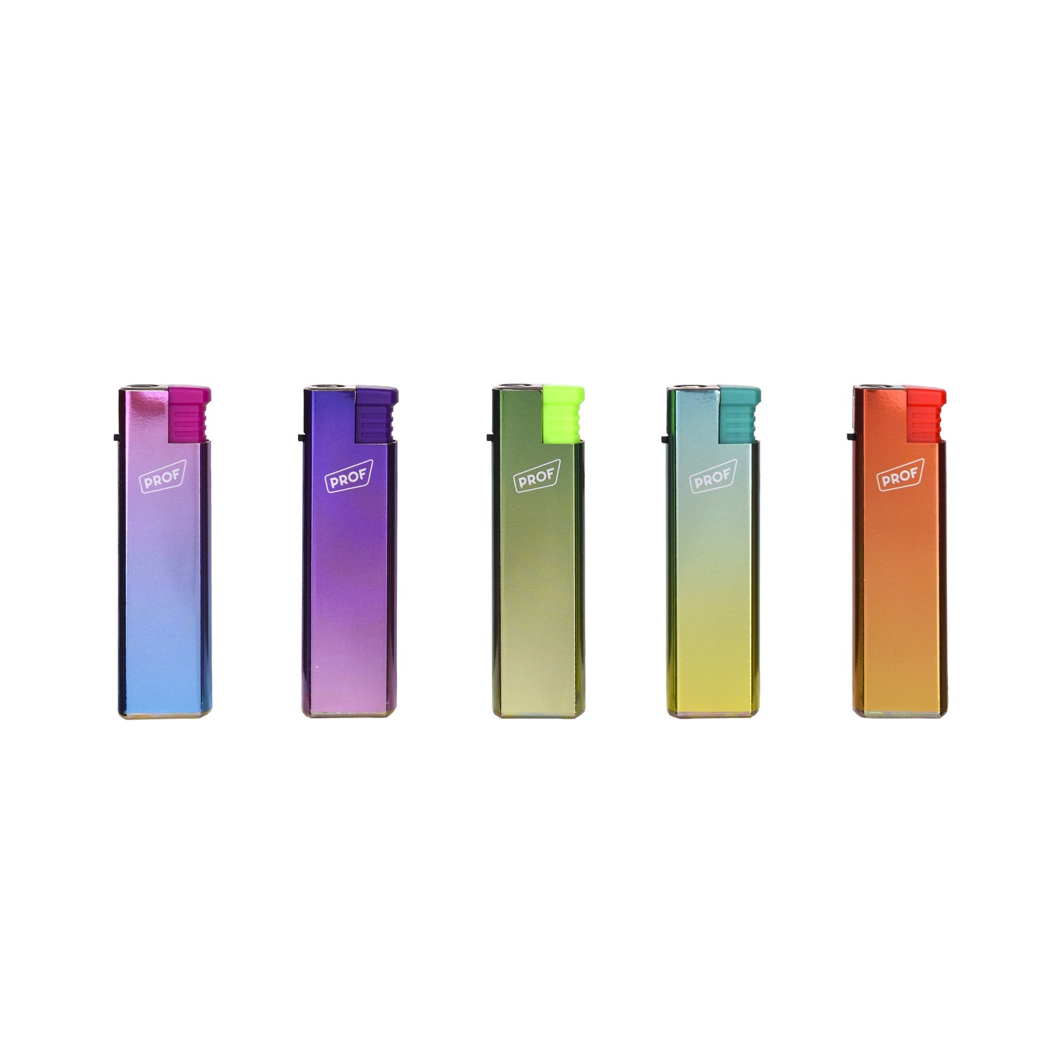 PROF Single Blueflame Lighter – Dusk Color Metal Effect (Display Pack) 25 pack