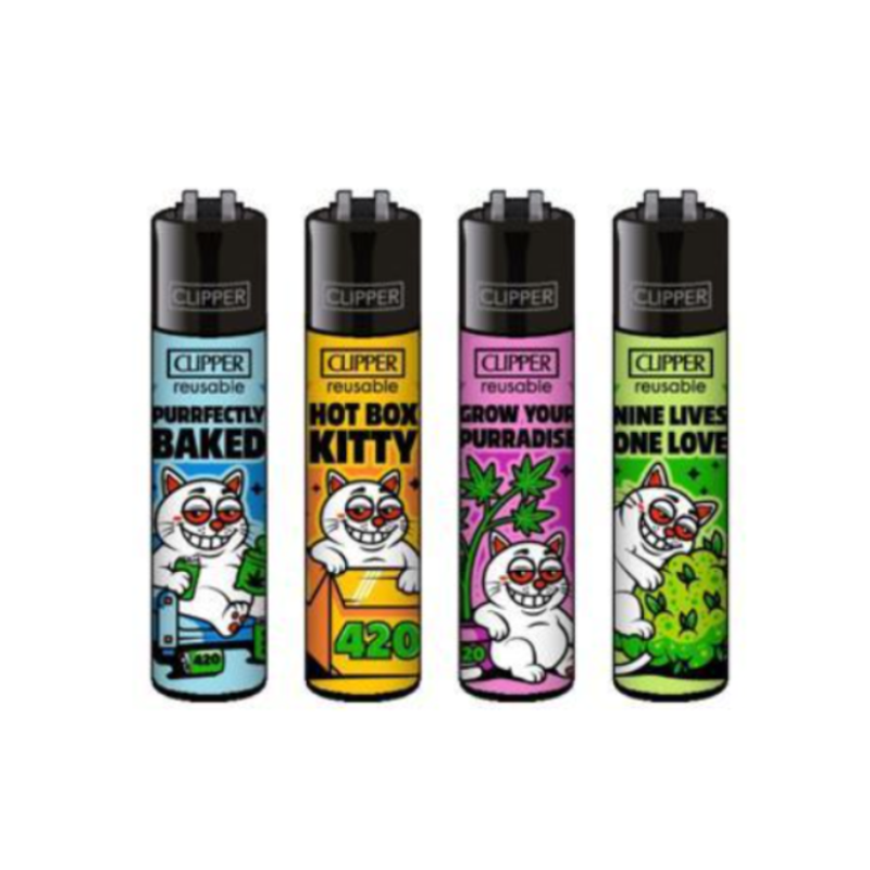 Exclusive Clipper Classics 420 CATZ Lighter 48 pack