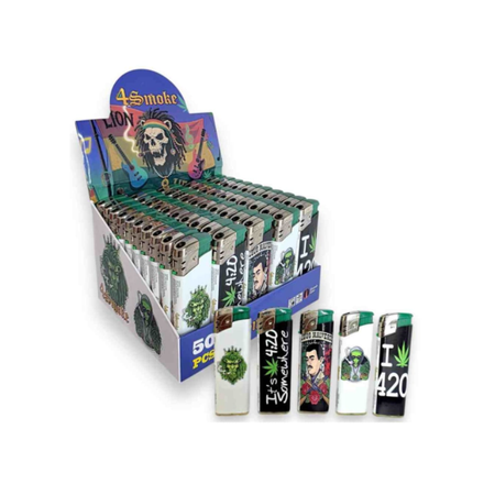 4Smoke Electronic lighter 420 Leaf L179 50pcs