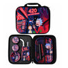 Zipper Set Smoking Amsterdam 420 with Ashtray, Grinder, Tray, Bong and Containers Gift Set SS-0010