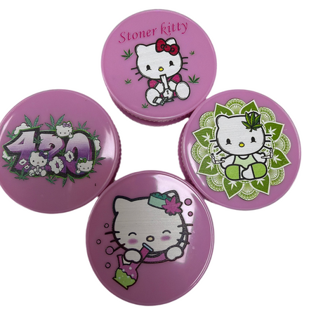 Herb Plastic Grinder Cat Pink 60mm x 12
