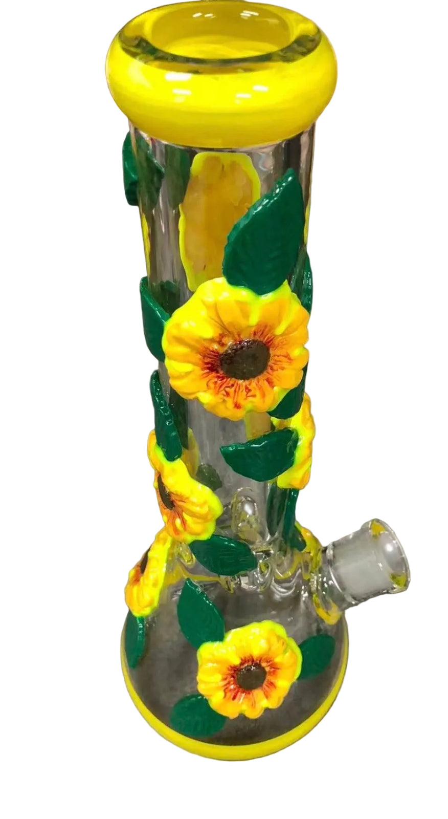 Beaker Glass Bong 3D-Wrap Sunflower 33cm x 1