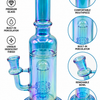 8.4-Inch Klein Style Heavy Glass Bong Water Pipe - Mixed Colours Boxed
