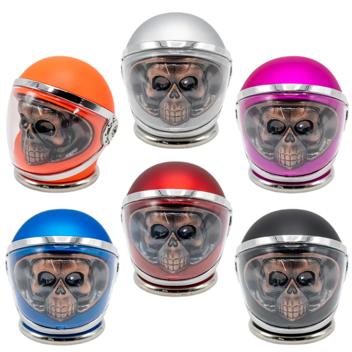 SINGLE Helmet Monkey Herb Grinder Assorted Colours x 1