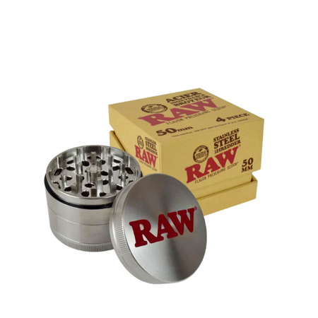 RAW® Stainless Steel Shredder With Magnet and Sifter 50mm Grinder