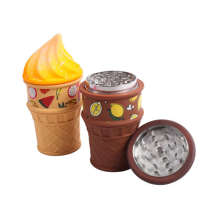 SINGLE Ice Cream Shape Herb Grinder Assorted Colours x 1