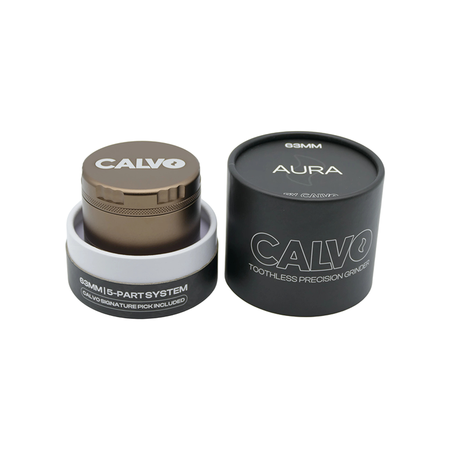 CALVO AURA PREMIUM NON TEETH Metal GRINDER BROWN - 63 MM MCNT-BR