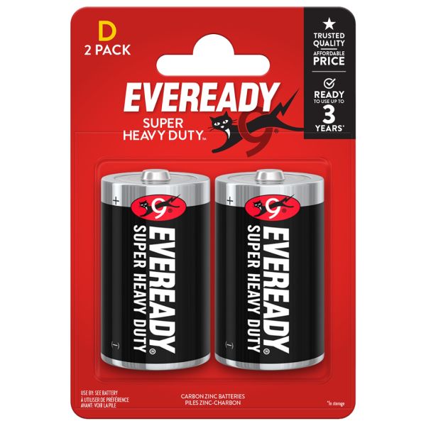 Eveready Battery D Zinc 2 Pack x 24 cards full box)
