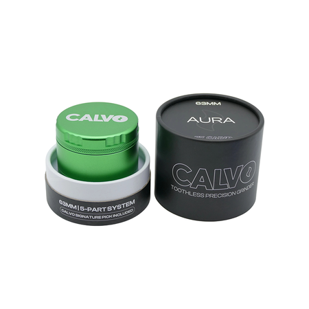 CALVO AURA PREMIUM NON TEETH Metal GRINDER GREEN - 63 MM MCNT-G