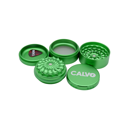 CALVO AURA PREMIUM NON TEETH Metal GRINDER GREEN - 63 MM MCNT-G