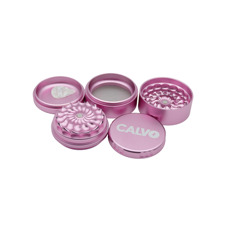 CALVO AURA PREMIUM NON TEETH Metal GRINDER PINK - 63 MM MCNT-P