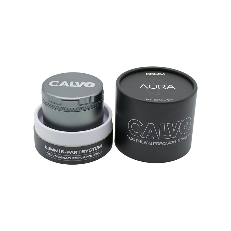 CALVO AURA PREMIUM NON TEETH Metal GRINDER SILVER - 63 MM MCNT-S