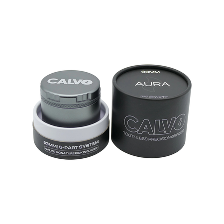 CALVO AURA PREMIUM NON TEETH Metal GRINDER SILVER - 63 MM MCNT-S