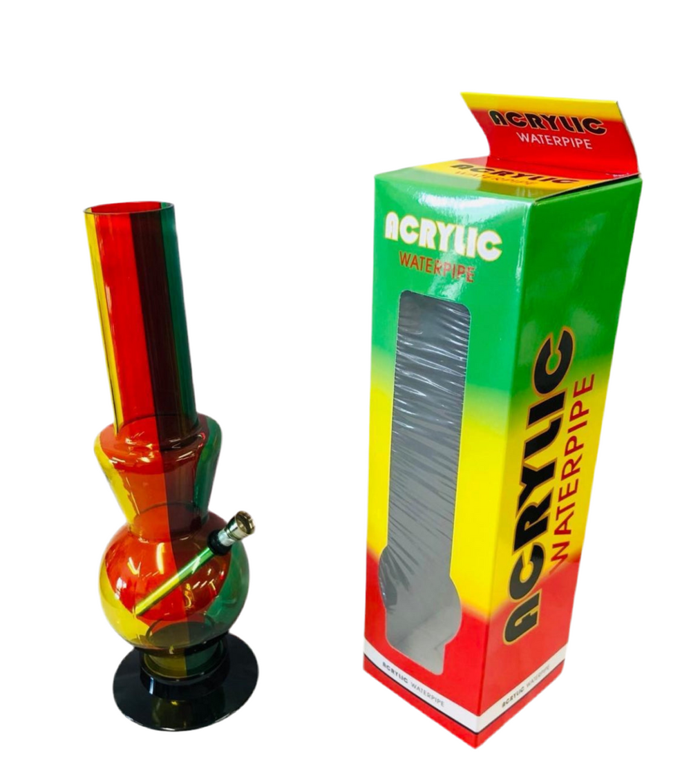Quality Acrylic Bong Waterpipe Medium 30cm Assorted 12 inch