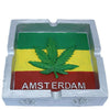 AMSTERDAM Resin Silver Square Ashtray x 1