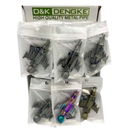 D&K Plane Shaped Metal Pipe with Screen Assorted Colours x 24