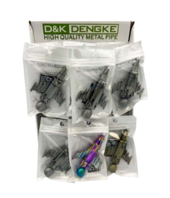 D&K Plane Shaped Metal Pipe with Screen Assorted Colours x 24