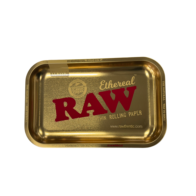 LIMITED RAW ETHEREAL GOLD ROLLING TRAY AUTHENTIC size 28 x 18 small