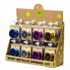 Shiny Metallic Metal Grinder – Premium 4 Part Herb Grinder | Assorted Colours Display Pack (24pcs) SS-4500