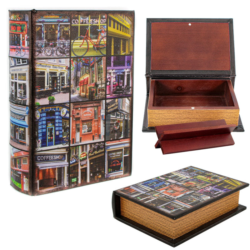 Wooden Stash Book COFFEESHOP Accessory x 1