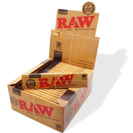 RAW Classic King Size Slim Rolling Papers 50 Packs