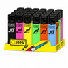 Windproof Clipper Jet Flame Lighter SHINY COLOURS x 24 pack CKJ1B003UKH