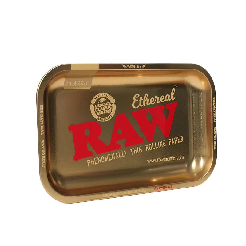 LIMITED RAW ETHEREAL GOLD ROLLING TRAY AUTHENTIC LARGE SIZE