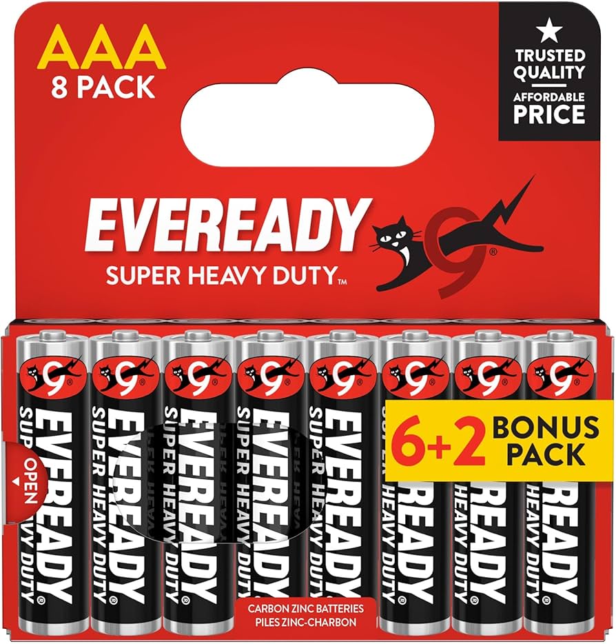 Eveready Battery AAA Zinc 8 Pack x 20 (full box)