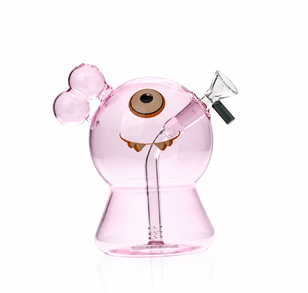 Crazy Price Clearance Glass Ugly Monster Pink Bubbler Waterpipe Bong 11 cm x 1
