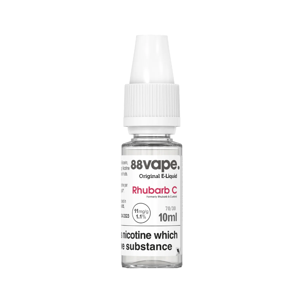 88Vape E-Liquid 11mg Rhubarb 10ml (CDU 20)