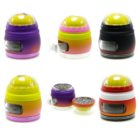SINGLE Smiley Face Herb Grinder Assorted Colours x 1