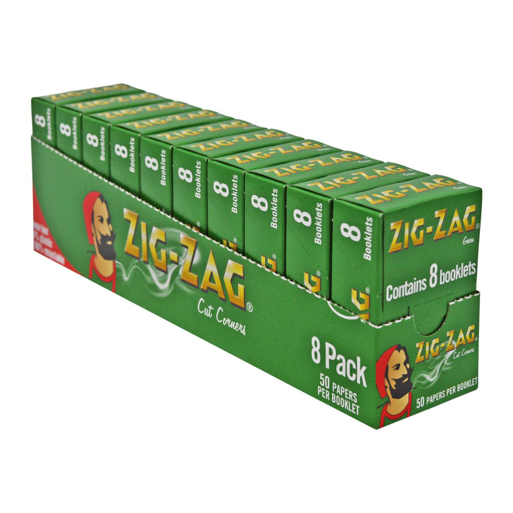 Zig Zag Green Multipack 8 Regular Slim Rolling Papers 10 Pack