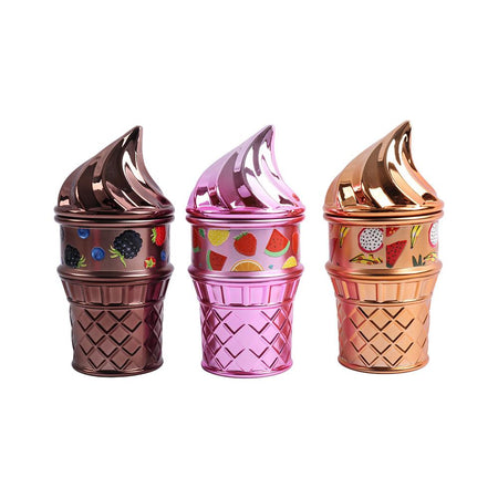 SINGLE Ice Cream Shape Herb Grinder Assorted Colours x 1