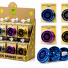 Shiny Metallic Metal Grinder – Premium 4 Part Herb Grinder | Assorted Colours Display Pack (24pcs) SS-4500