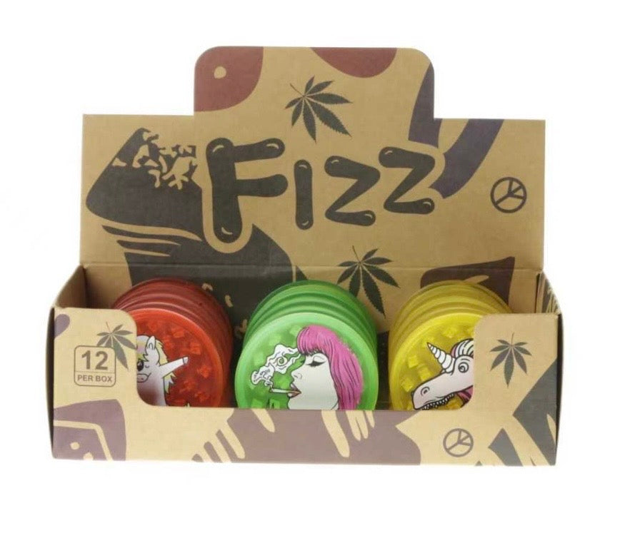 Fizz Mix Colour/Design Printed Unicorn Grinder 12 piece SS-0296