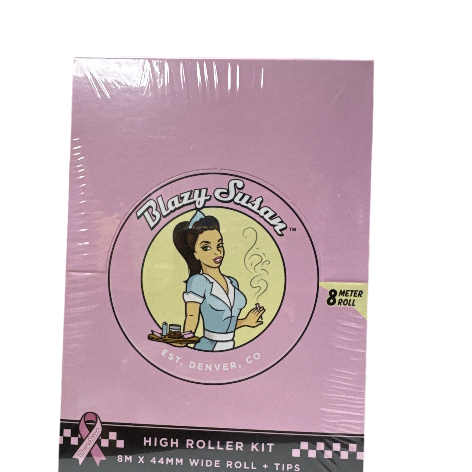 Blazy Susan High Roller Set 8m Paper Roll + 50 Tips  - Pink 16 pack