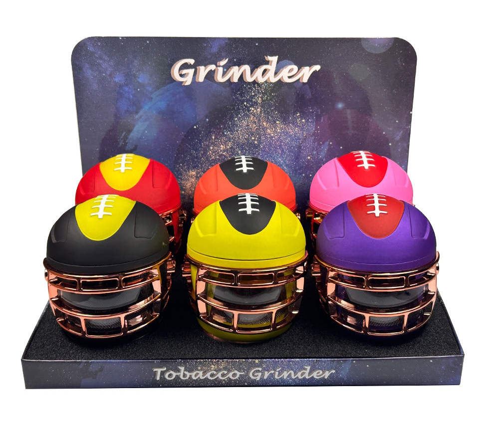 SINGLE Helmet Herb Grinder Assorted Colours x 1