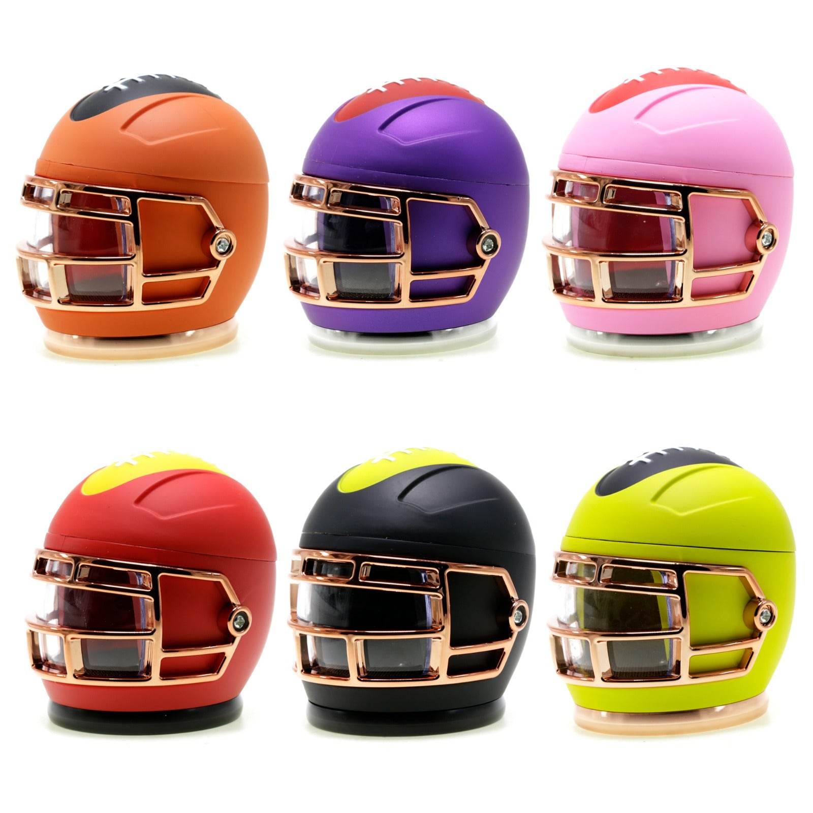 SINGLE Helmet Herb Grinder Assorted Colours x 1