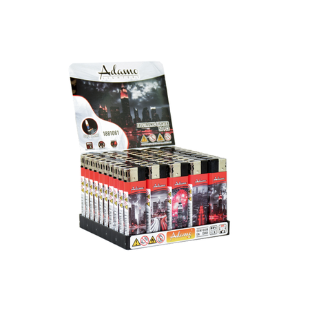 Adamo-Electronic-lighter-Red-City-Night-50-PCS