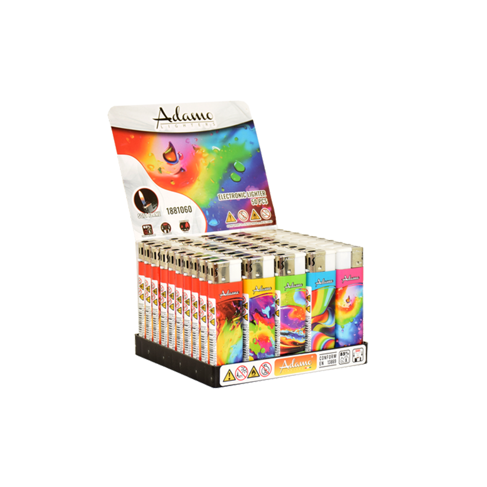 Adamo-Electronic-lighter-Rainbow-50-PCS