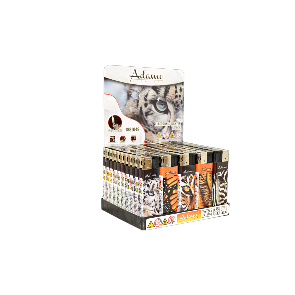 Adamo Electronic lighter Animal Macro 50 PCS