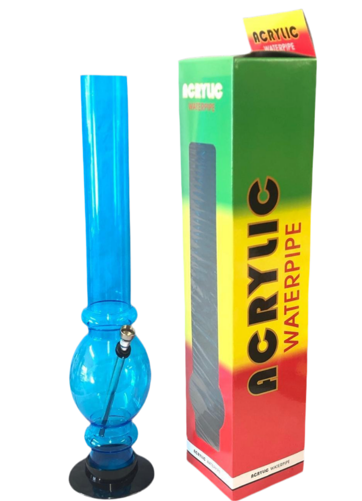 Acrylic Bong Waterpipe Large boxed Assorted Colours 45cm 18 inch