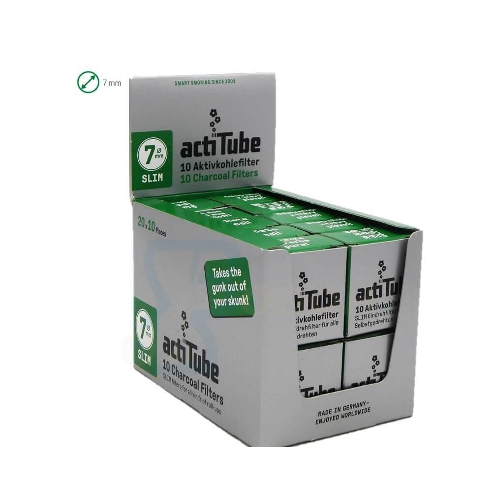Acti Tube Charcoal Filters Slim Size 7mm Length 27mm
