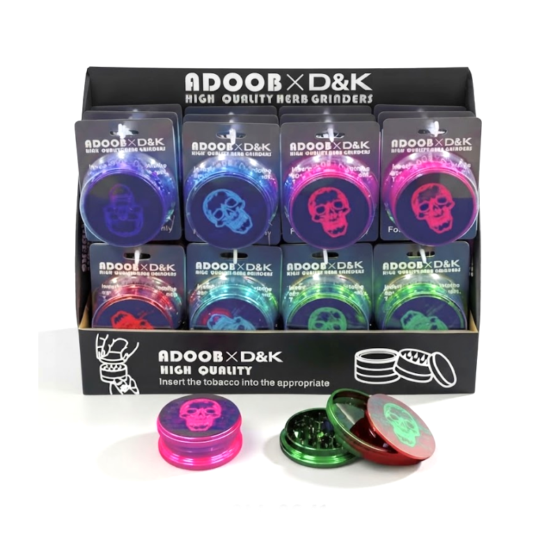 Adoob D&K 60mm 2-Part Shiny Plastic Grinder – SM-3341