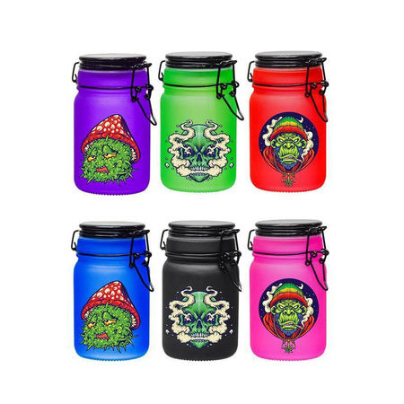 Assorted Airtight Glass Jar For Herb & Medicine – Large (6 PCS) SS-7029