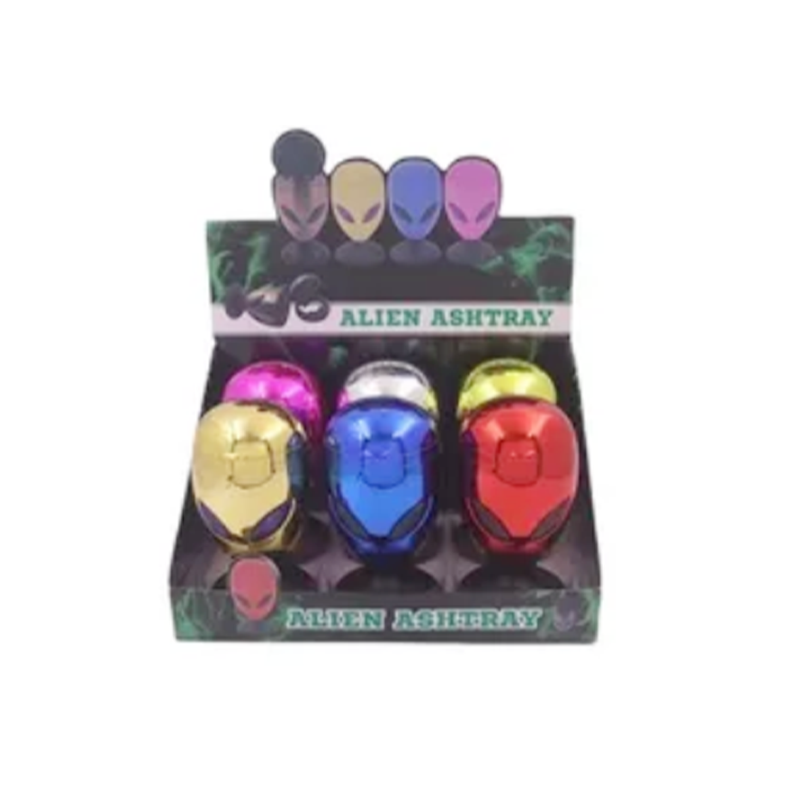 Car Ashtray Hidden Stash with LED Effect – Aluminum (6 Pack)