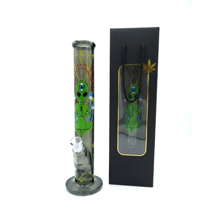 High Quality Alien Glass Water Pipe Bong – Straight Smoking Bong 40cm SS-7623-A Boxed