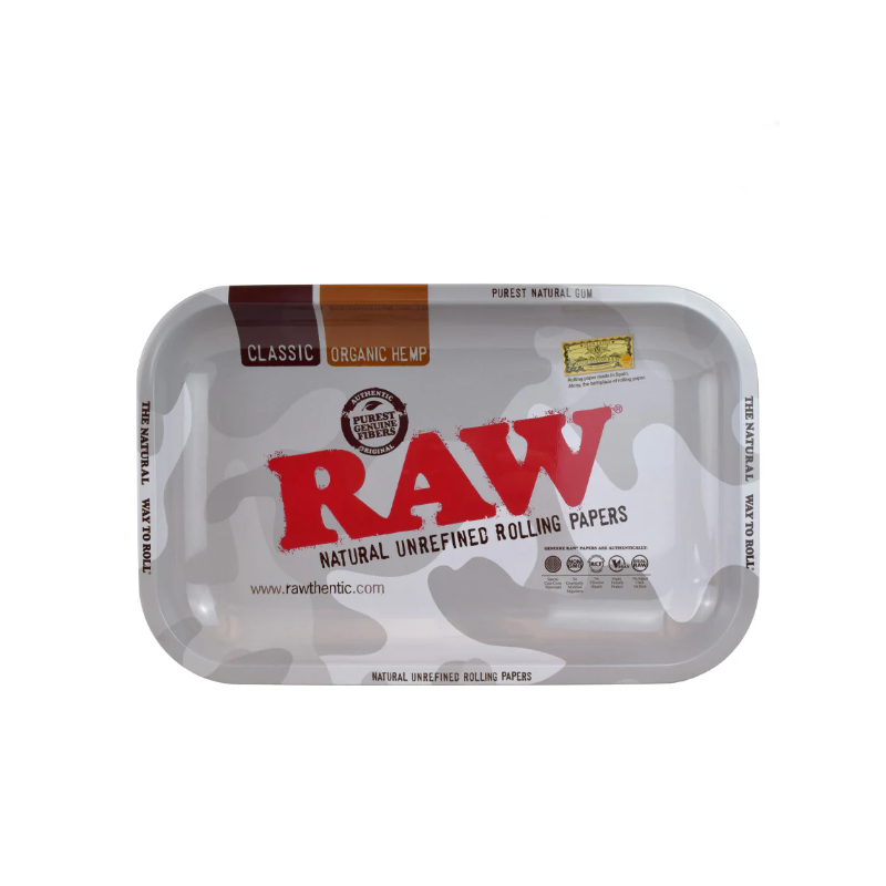 RAW Metal Rolling Tray Arctic Camouflage Small 27.5 x 17.5 cm