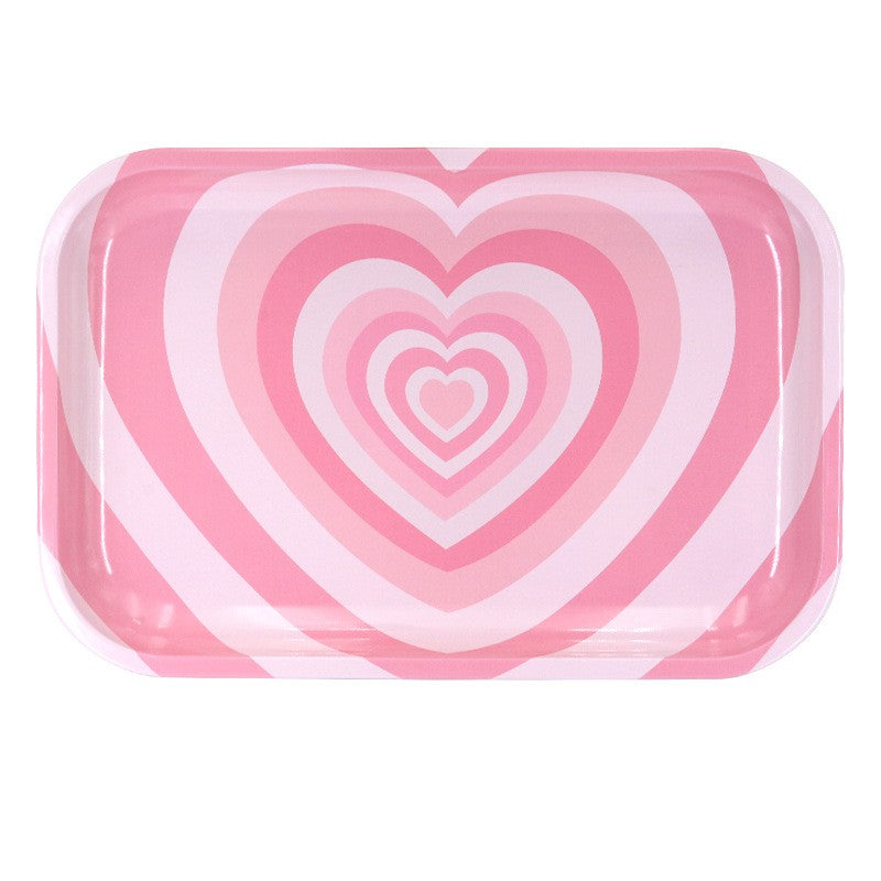 Pink Heart Aesthetic Rolling Tray 27cm x 17cm